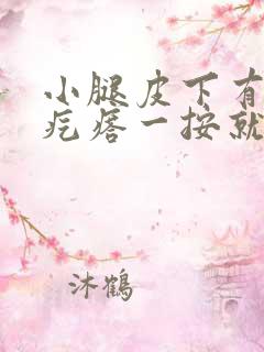 小腿皮下有个硬疙瘩一按就疼