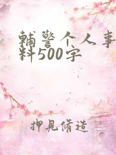 辅警个人事迹材料500字