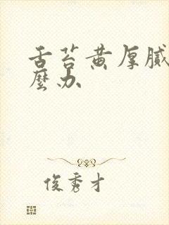 舌苔黄厚腻了怎么办