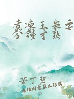 煮冻玉米要煮几分钟才熟