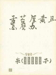 舌苔厚黄且口臭怎么办