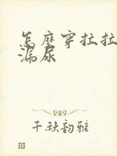 怎么穿拉拉裤不漏尿