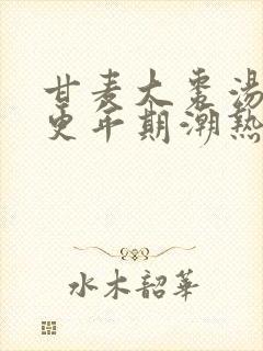 甘麦大枣汤治疗更年期潮热出汗