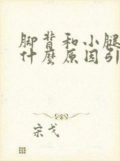 脚背和小腿肿是什么原因引起的