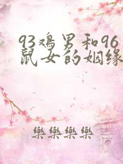 93鸡男和96鼠女的姻缘分析