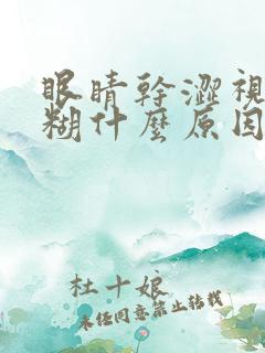 眼睛干涩视力模糊什么原因眼睛