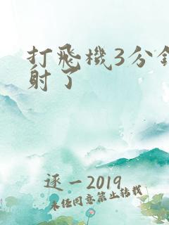 打飞机3分钟就射了