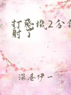 打飞机2分钟就射了