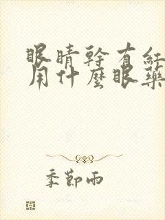 眼睛干有红血丝用什么眼药水好