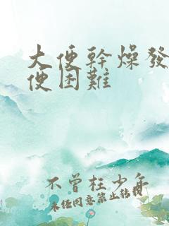 大便干燥发黑排便困难