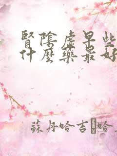 肾阴虚早些泄吃什么药最好