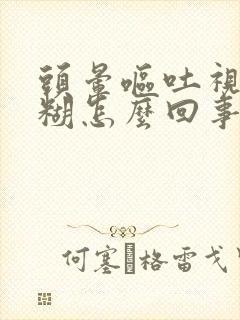 头晕呕吐视力模糊怎么回事