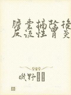 胆囊摘除后胆汁反流性胃炎