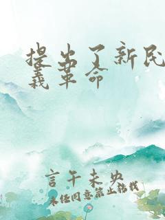 提出了新民主主义革命