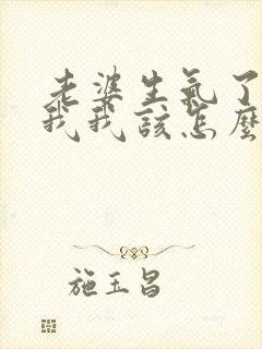 老婆生气了不理我我该怎么办