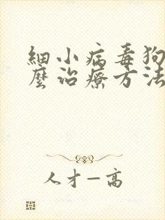 细小病毒狗狗怎么治疗方法传染人吗