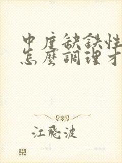 中度缺铁性贫血怎么调理才能补上来