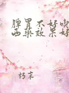 脾胃不好吃什么西药效果好