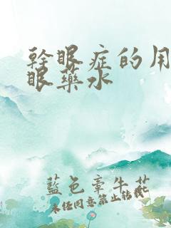 干眼症的用什么眼药水