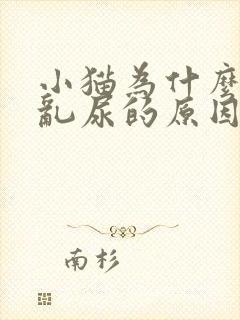 小猫为什么乱拉乱尿的原因呢