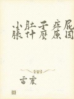 小肚子疼屁眼坠胀什么原因