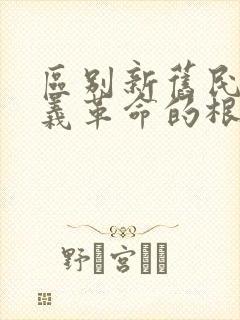 区别新旧民主主义革命的根本标志是()