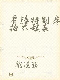 肩膀特别疼胳膊抬不起来