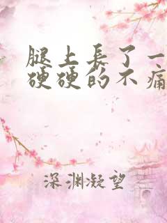 腿上长了一个包硬硬的不痛不痒