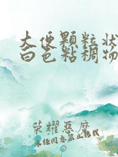 大便颗粒状还有白色粘稠物的原因