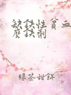 缺铁性贫血补什么铁剂