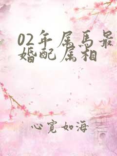 02年属马最佳婚配属相