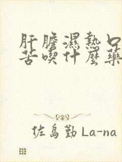 肝胆湿热口干口苦吃什么药好