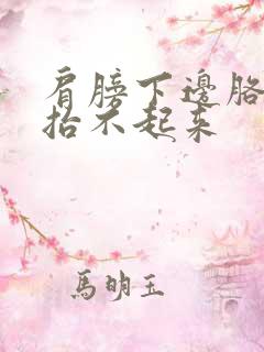 肩膀下边胳膊疼抬不起来