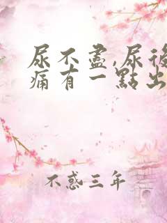 尿不尽,尿后疼痛有一点出血