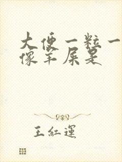 大便一粒一粒的像羊屎是