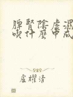 脾肾阴虚湿气重吃什么中成药最好