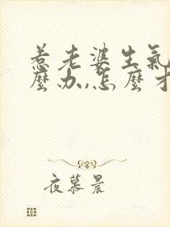 惹老婆生气了怎么办,怎么才能哄好他