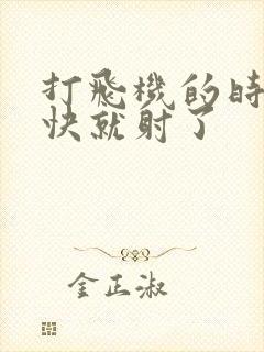 打飞机的时候很快就射了