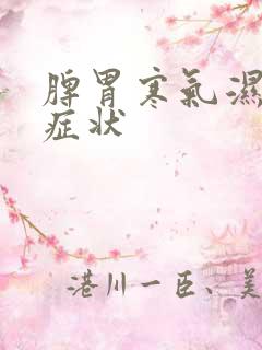 脾胃寒气湿气重症状