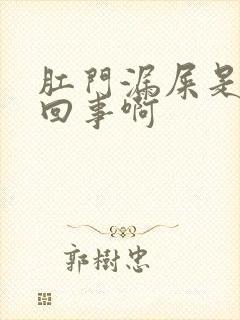 肛门漏屎是怎么回事啊