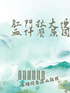 肛门拉大便拉出血什么原因