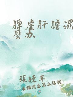 脾虚肝胆湿热怎么办