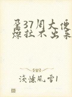 孕37周大便干燥拉不出来怎么办