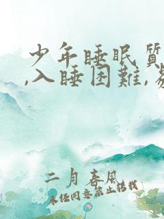 少年睡眠质量差,入睡困难,易醒