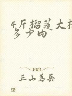 4斤榴莲大概出多少肉