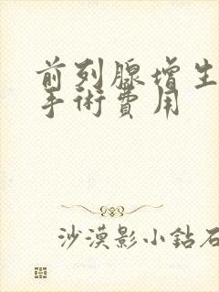 前列腺增生电切手术费用