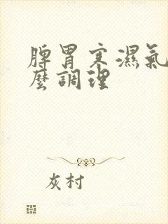 脾胃寒湿气重怎么调理