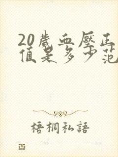 20岁血压正常值是多少范围内