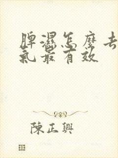 脾湿怎么去除湿气最有效