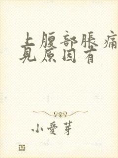 上腹部胀痛的常见原因有